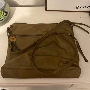 Margot Green Leather Crossbody